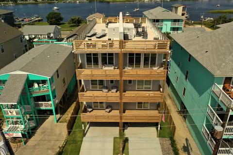 Aerial view of the home