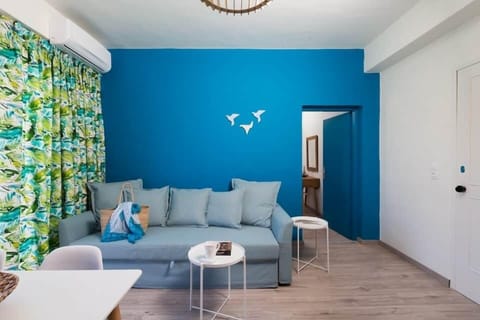 Blue styled modern living room