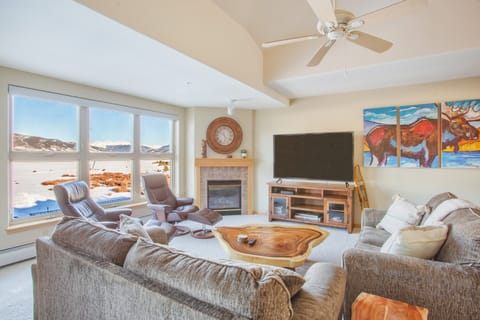 Incredible views of the mountains and lake from the penthouse great room.