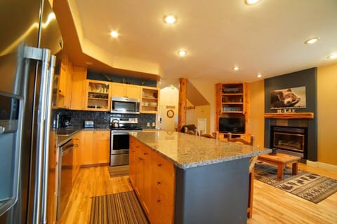 The kitchen comes stocked with everything you'd need to prepare a meal for any occasion. 