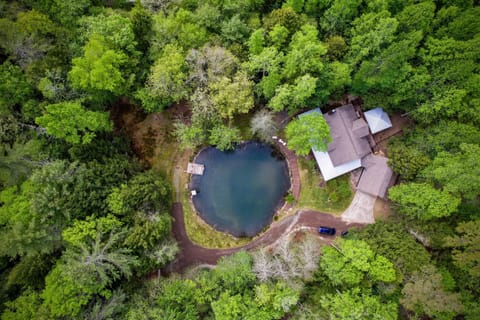 Private setting on over 4 acres of heavily wooded forest
