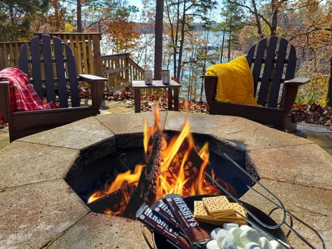 Enjoy an evening or an afternoon by the fire making s'mores and enjoying the beauty of Beaver Lake.