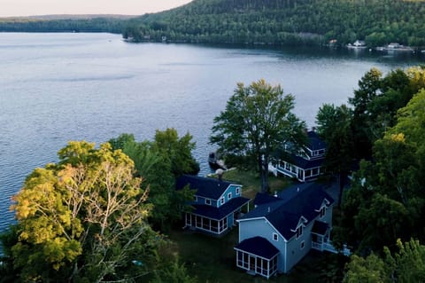 Chickadee is the gray home in the foreground, with Blue Jay beside it and Loon farther along the Green Lake shoreline