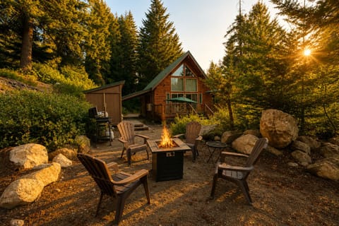 Enjoy an evening by the propane firepit reminscing about the day's adventures.