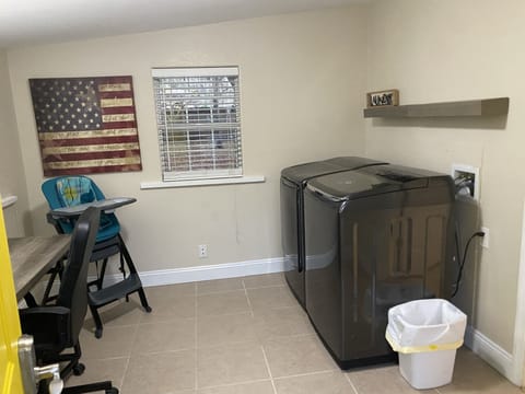Laundry room and office area