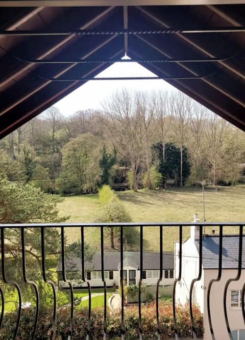 Beautiful view of Grassland and Mother Shiptons Petrifying Well over the River.