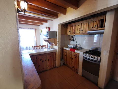 Fridge, microwave, dining tables