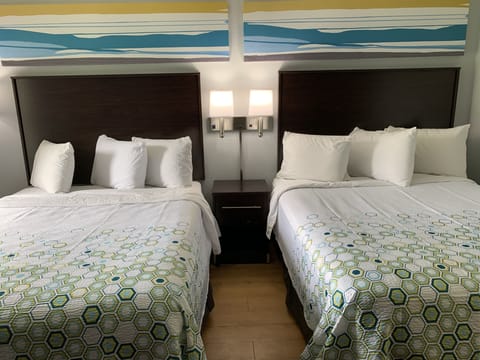 Studio, 2 Queen Beds, Non Smoking | Desk, laptop workspace, soundproofing, iron/ironing board