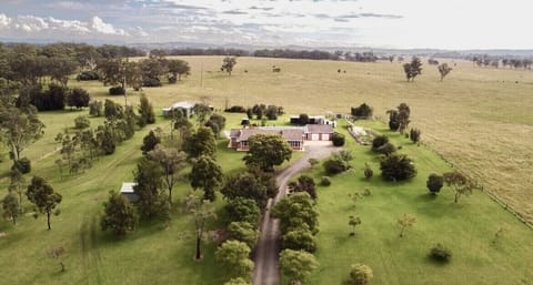 Aerial view of the property.