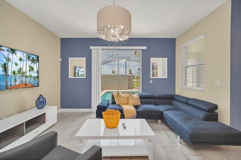 Stylishly decorated living room with a comfy L-shaped sofa, will quickly become your favourite place to snuggle and have fun while watching the show you love the most.