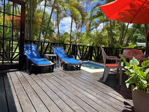 7x6 Plunge Pool on private deck.  Perfect way to stay cool on a hot day. 