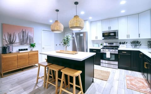 Gather around and have a chat while cooking a beautiful dinner