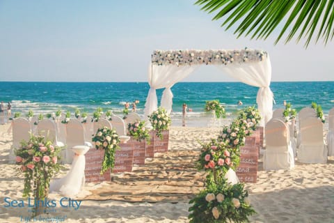 Outdoor wedding area