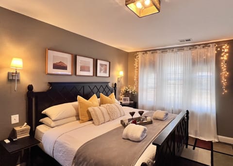 Room 1 W/Comfortable King Bed, Bit Closet, Working Space, Convertible Crib, TV