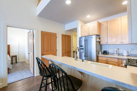 Extra seating at the bar height counter area