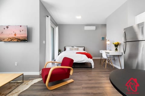 The Studio features a cozy and convenient layout
