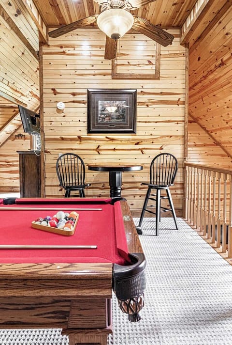 The pool table includes a seating area for keeping your drinks and snacks while you play!