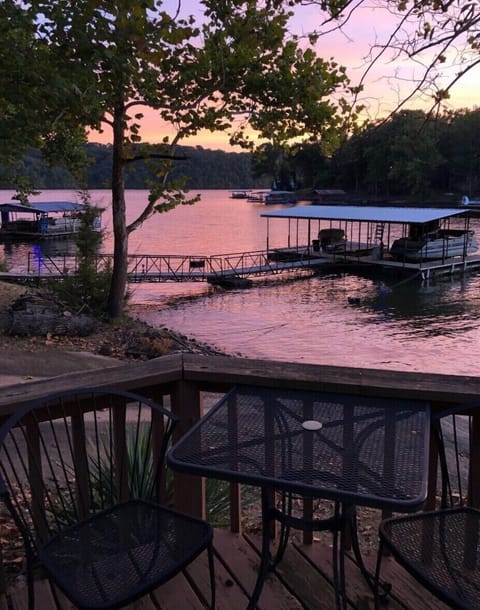 View of Deck to Dock- fabulous cocktail hour evenings to enjoy relaxation