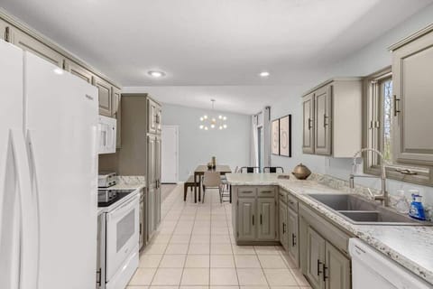 The kitchen is fully equipped with everything you need to prepare your favorite meals.