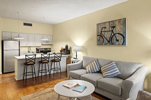 Spacious living room with sleeper sofa