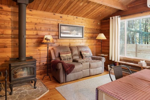 Living Room with Wood Stove