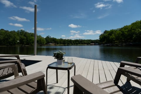 Lakefront Home: View of the secluded cove from the dock! Perfect for kayaks!