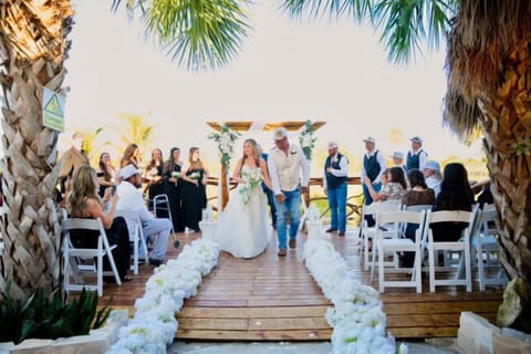 Outdoor banquet area