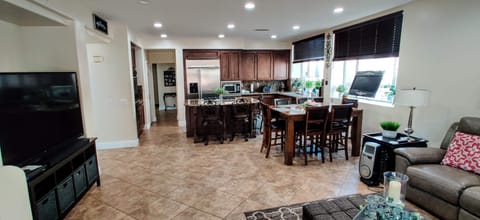 View of dining & kitchen from family room