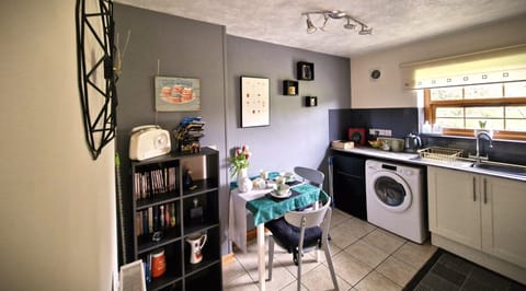 Newly fitted modern kitchen and dining area.