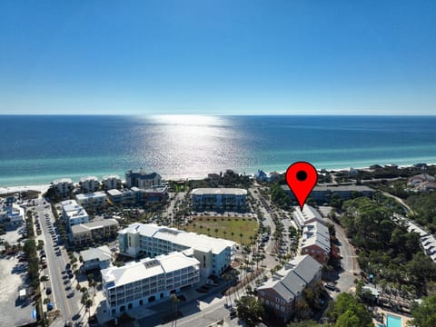 Aerial View of Gulf Place with Gulf of Mexico in Background. 