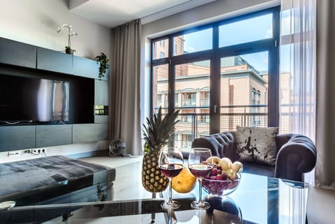 Design Apartment | Individually decorated, laptop workspace, blackout drapes