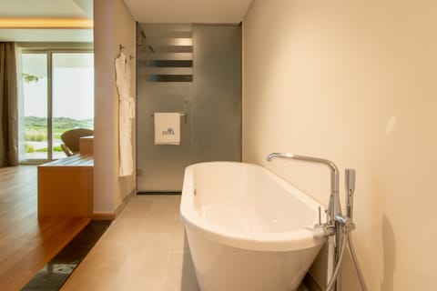 Free toiletries, hair dryer, bathrobes, slippers