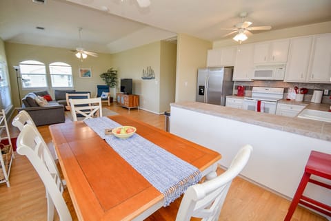 Dining table with bench and 4 chairs
