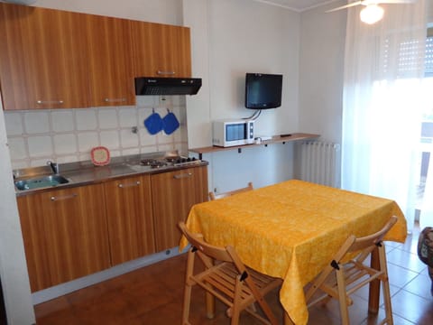 Apartment, 1 Bedroom, Terrace | Private kitchenette | Full-size fridge, microwave, stovetop, coffee/tea maker