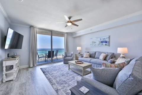 Gulf front living room.