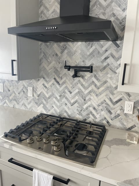 Natural gas stove top