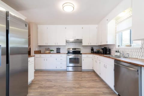 Dance in the spacious kitchen while whipping up your favorite meal. Everything is fully equipped for your needs!