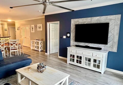 Updated accent wall in living room