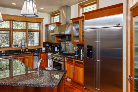 Premium kitchen appliances create the restaurant-inspired feel