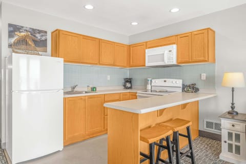 The spacious kitchen