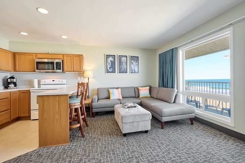 This cozy king suite sleeps up to four