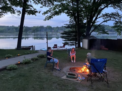 Enjoy a campfire by the lake!