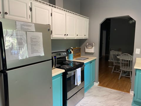 CHECK OUT INSTRUCTIONS AND GENERAL INFORMATION IS POSTED ON REFRIGERATOR