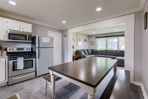 view of kitchen from entry of the backdoor