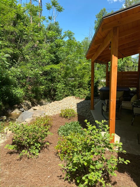 The creek in the backyard.  It makes a very soothing sound.