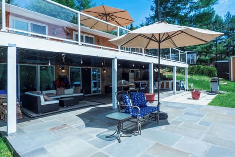 Large deck and covered patio spaces are great for entertaining.