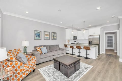 Gathering area, open to the kitchen. Sofa pulls out for additional sleeping options