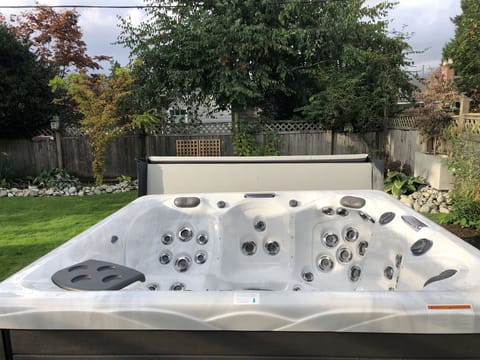 Amazing therapeutic hot tub to soak in after a day of touring the city.