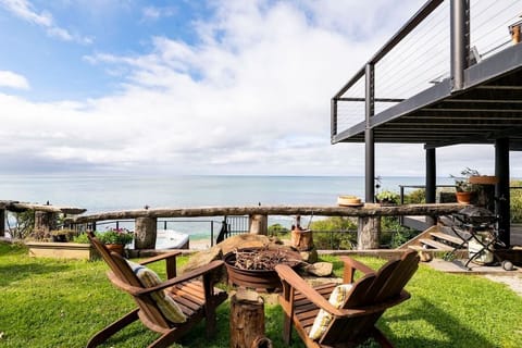Firepit view to ocean