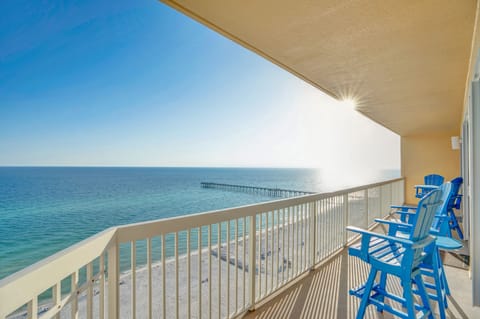 Your private oceanfront balcony offers stunning sea views with comfortable seating to savor morning coffee and Gulf breezes.